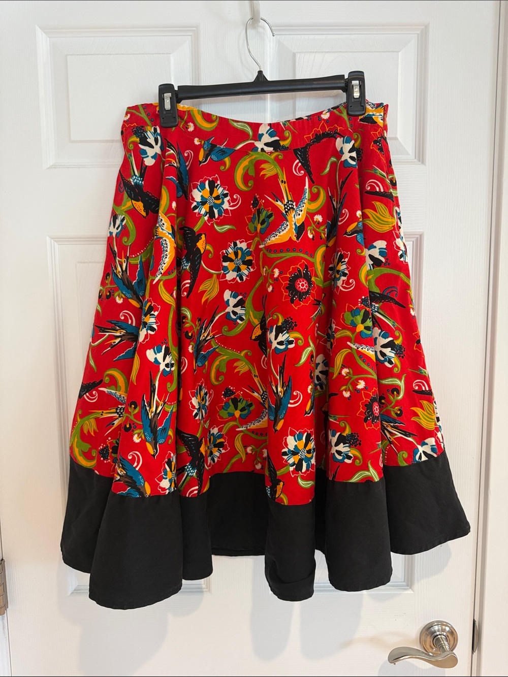 Lindy Bop Vintage Inspired Bird Pattern Skirt - US 12
